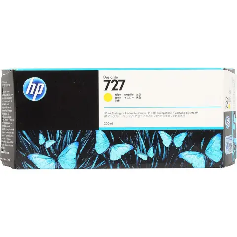 HP F9J78A - Tusz żółty HP 727 do HP DesignJet T-920, T-930, T-1500, T-1530, T-2500, T-2530